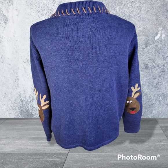 Tiara International Christmas Collection 2004 Reindeer Sweater Size M - Picture 2 of 10